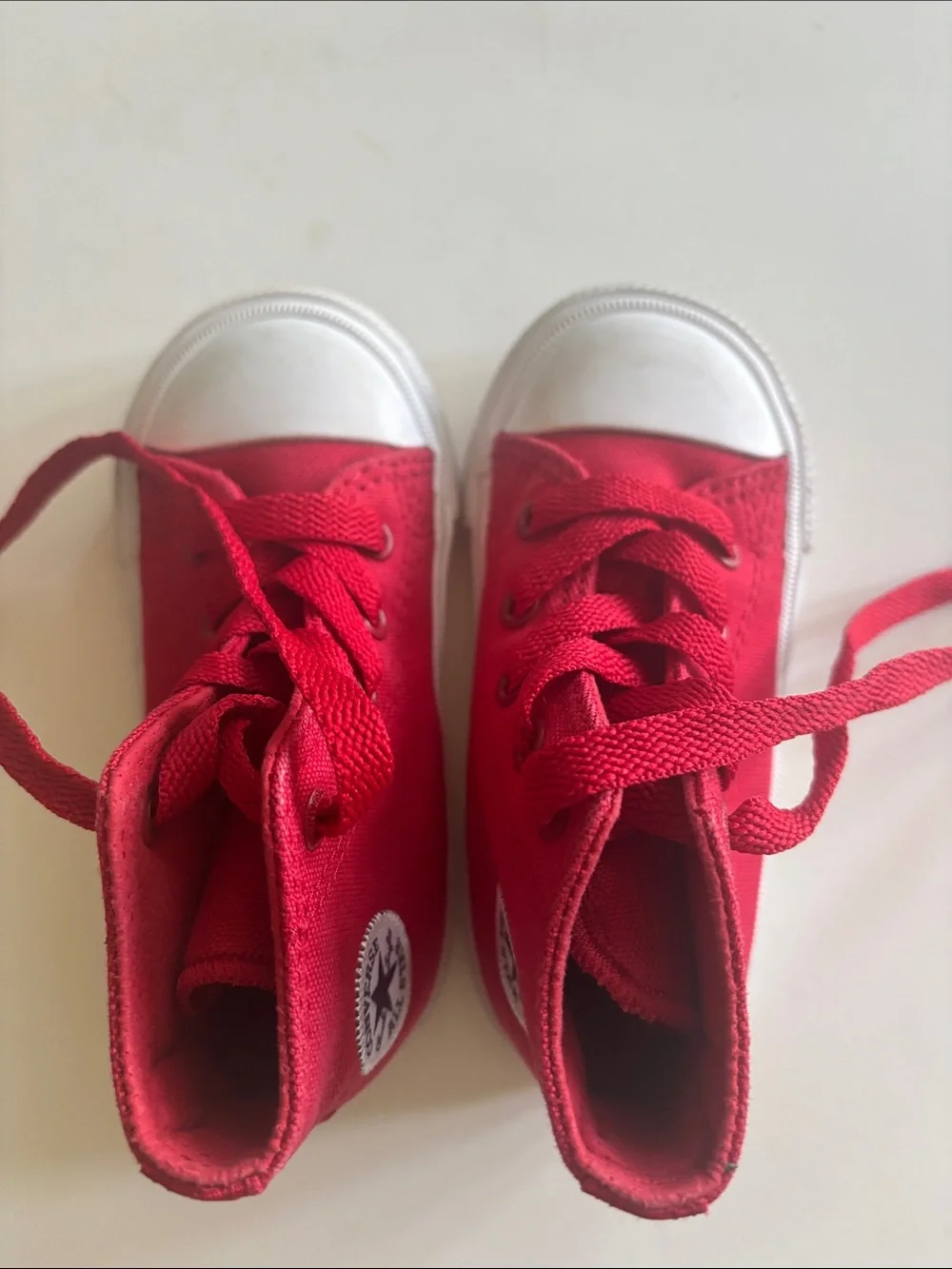 Converse High Top Canvas Sneakers - Red & White